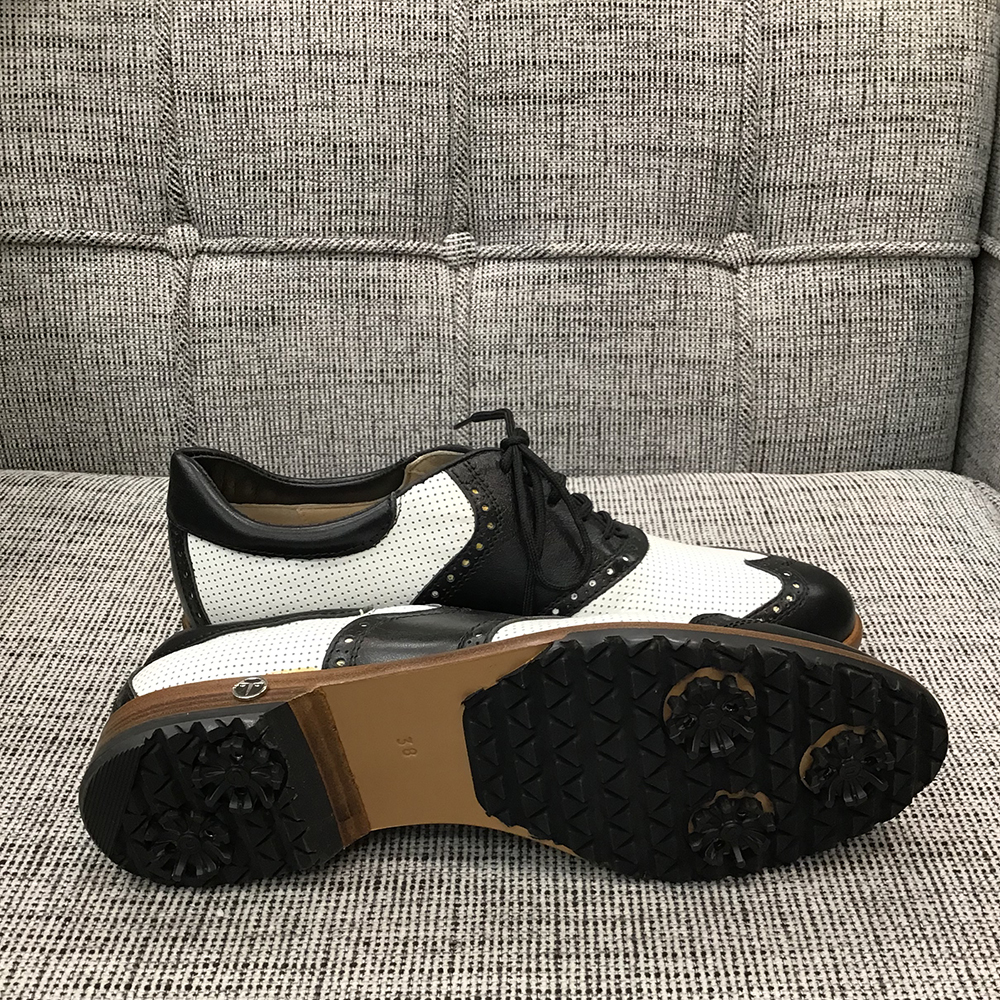 Bild von Tee Golfschuh Damen Susy Perforated weiß/schwarz SPIKES